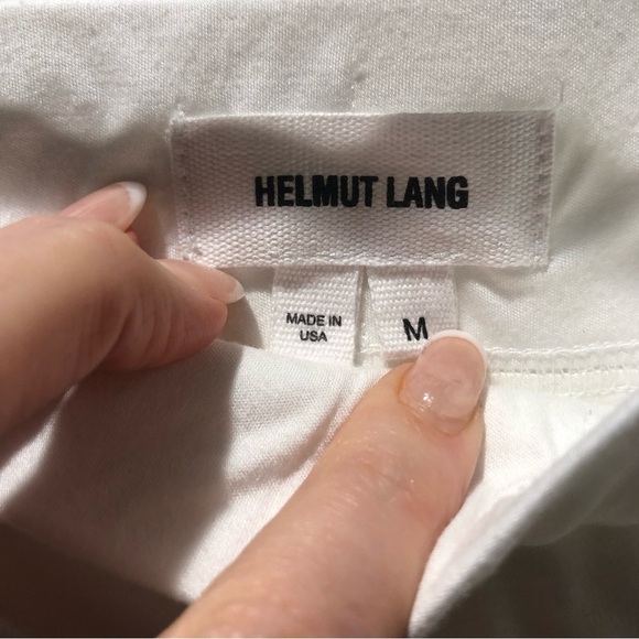 Helmet Lang white stretch midi skirt bodycon fully lined size M - Picture 3 of 7